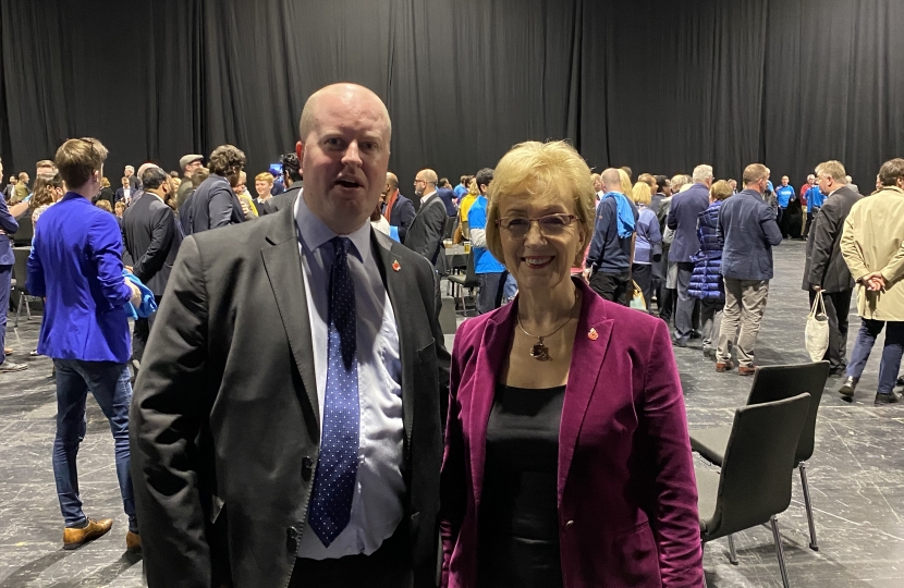 Rob with Business Secretary Andrea Leadsom